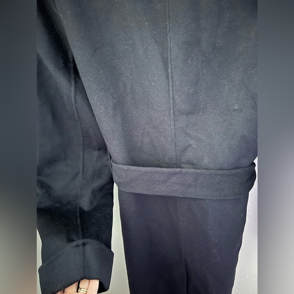 New Reiss Elise Wool Belted Coat in Navy Size 10 - Picture 4 of 8